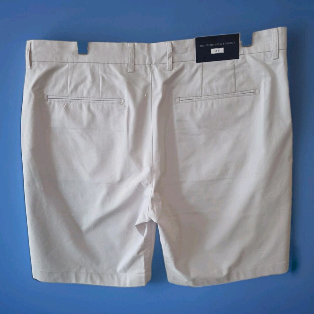 Holderness & Bourne Shorts Mens 38 Khaki Chino Golf Tailored Fit 10 Inseam